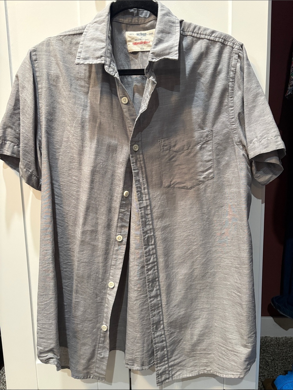 urban pipeline Light Gray Short-Sleeve Casual Button-Down Shirt